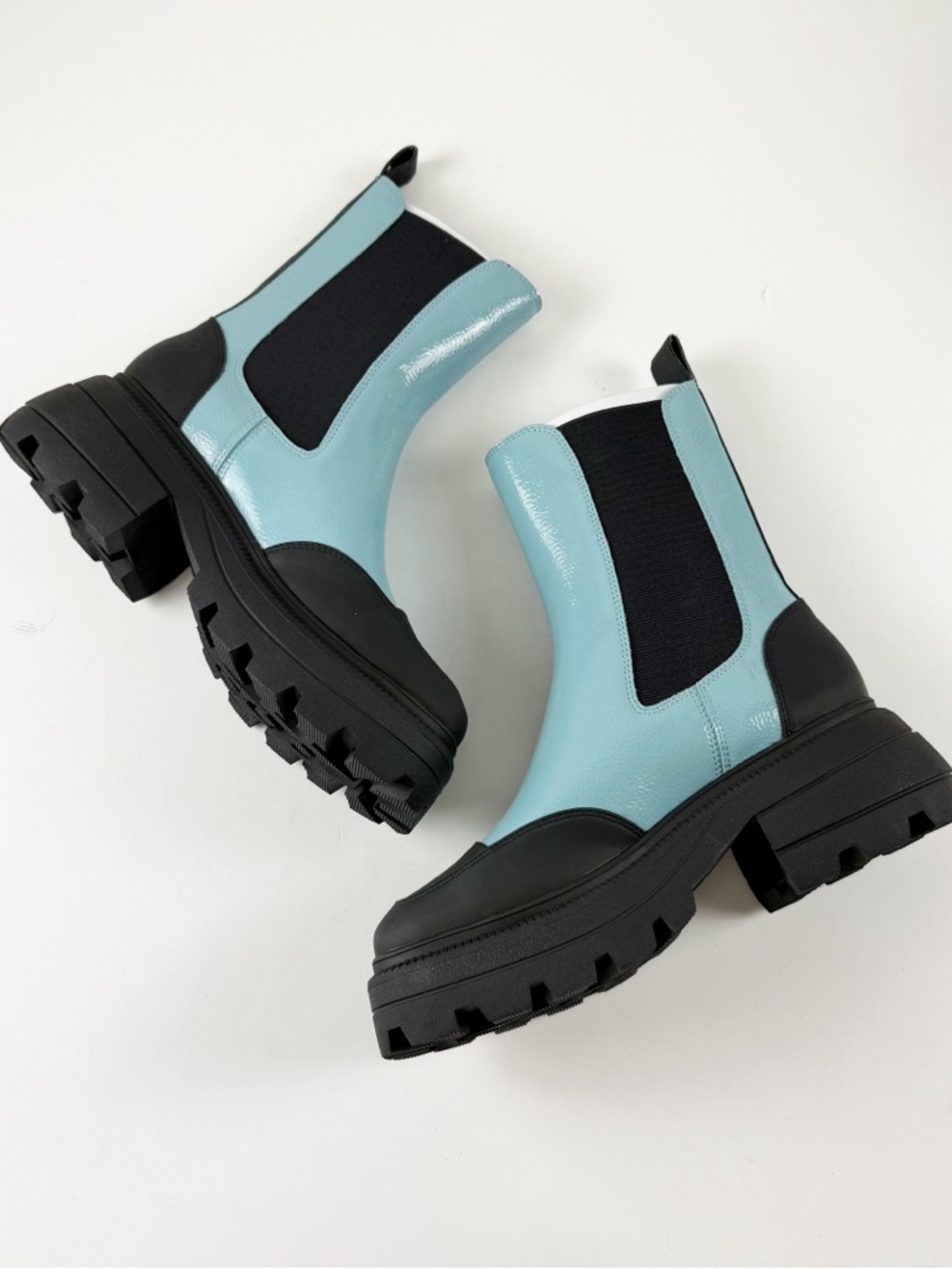 Katy Perry The Geli Combat Boot Womens Size 8.5M Blue Black Chunky Platform NEW - Picture 2 of 14